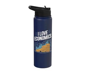 J'adore l'économie, la passion pour le savoir Stainless Steel Insulated Water Bottle