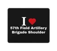 J'adore L'Épaule De La 57E Brigade D'Artillerie De Campagne Tapis De Souris Gaming Lavable Mousepad Bords Cousus Mouse Pad pour Voyage Ordinateur Maison 25X30Cm