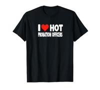 J'adore Les Agents de Probation Sexy - Heart Funny Jail Prison T-Shirt Graphique avec Valeur