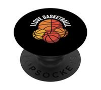 J'adore Les Amateurs de paniers de Basket PopSockets PopGrip Adhésif