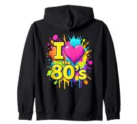 J'adore Les années 80, des éclaboussures colorées, Une énergie vibrante et Un Retour en arrière Sweat à Capuche