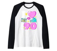 J'adore Les années 90, Retro Funny Throwback Party 90 Manche Raglan