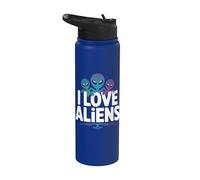 J'adore les aventures spatiales d'Aliens Stainless Steel Insulated Water Bottle