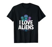 J'adore Les Aventures spatiales d'Aliens T-Shirt Graphique avec Valeur