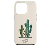 J'adore Les Cactus (déclaration Amusante) (Graphique de Cactus) Coque pour iPhone 13 Pro