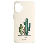 J'adore Les Cactus (déclaration Amusante) (Graphique de Cactus) Coque pour iPhone 16