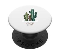 J'adore Les Cactus (Déclaration sur la Nature) PopSockets PopGrip Adhésif