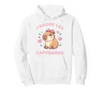 J'adore Les Capybaras pour Fille Fan de Capybara Sweat à Capuche