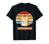 J'adore les chats et le café et peut-être toi T-Shirt