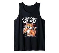 J'adore les chats et les pizzas Funny Cat Débardeur