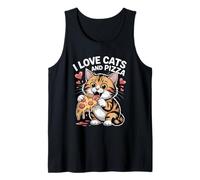 J'adore les chats et les pizzas Funny Cat Débardeur