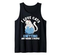 J'adore Les Chats Qui tricotent et Peut-être 3 Personnes Qui Aiment Les Chats Débardeur