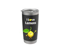 j'adore les citrons Gobelet isotherme en acier inoxydable double paroi
