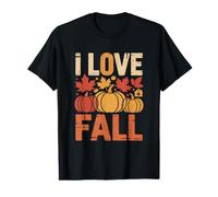 J'adore Les citrouilles aux Feuilles d'automne T-Shirt Graphique avec Valeur