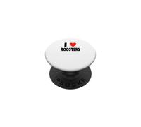 J'adore Les coqs - Heart Farm Farming Farmer Backyard Funny PopSockets PopGrip Adhésif