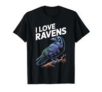 J'adore Les Corbeaux et Les Amateurs d'observation d'oiseaux T-Shirt Graphique avec Valeur, Homme, Noir, XL