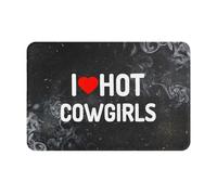J'adore Les Cowgirls Sexy Tapis De Bain Absorbant Welcome Paillassons Lavable en Machine Paillasson D'Entree pour Extérieur Porte Salon 40X60Cm