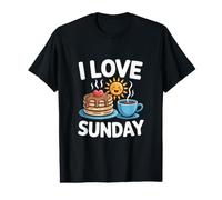 J'adore Les crêpes du Dimanche, Le café et Le Soleil T-Shirt Graphique avec Valeur