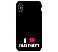 J'adore Les cybermenaces - Heart - Info Sec Security IT Tech Coque pour iPhone X/XS