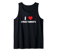 J'adore Les cybermenaces - Heart - Info Sec Security IT Tech Débardeur