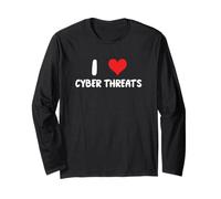 J'adore Les cybermenaces - Heart - Info Sec Security IT Tech Manche Longue