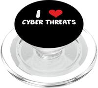 J'adore Les cybermenaces - Heart - Info Sec Security IT Tech PopSockets PopGrip pour MagSafe