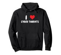 J'adore Les cybermenaces - Heart - Info Sec Security IT Tech Sweat à Capuche