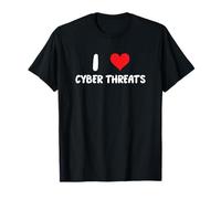 J'adore Les cybermenaces - Heart - Info Sec Security IT Tech T-Shirt