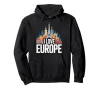 J'adore les destinations emblématiques de l'Europe Sweat à Capuche