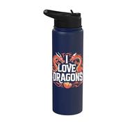 J'adore les dragons Stainless Steel Insulated Water Bottle