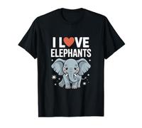 J'adore Les éléphants, Les adorateurs d'animaux Mignons T-Shirt Graphique avec Valeur