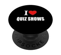 J'adore Les émissions de Quiz pour Les Fans de programmes de Quiz télévisés et Amateurs de Trivia PopSockets PopGrip Adhésif
