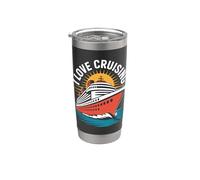 J'adore les escapades en mer en croisière Gobelet isotherme en acier inoxydable double paroi