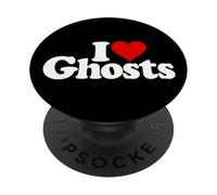 J'adore Les FANTÔMES en Forme DE CŒUR PopSockets PopGrip Adhésif