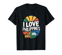 J'adore Les Fleurs de Jeepney des Philippines T-Shirt Graphique avec Valeur, Homme, Noir, L
