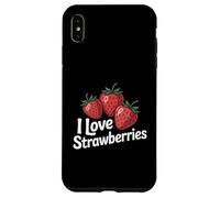 J'adore les fraises, adorables amateurs de fruits Coque pour iPhone XS Max