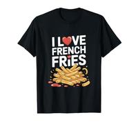 J'adore Les Frites Heart Stack Art T-Shirt Graphique avec Valeur