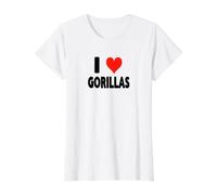 J'adore Les gorilles - Heart Mountain Gorilla Zoo Animal Ape T-Shirt Graphique avec Valeur