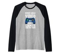 J'adore Les Jeux vidéo et la Saint-Valentin drôle de ma mère Manche Raglan