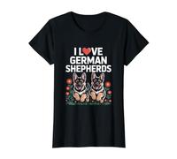 J'adore Les Jolis Chiots des bergers allemands T-Shirt Graphique avec Valeur