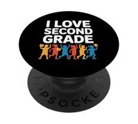 J'adore Les journées d'école de deuxième année adorables PopSockets PopGrip Adhésif