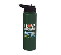J'adore les Liberty Bell Fields de Pennsylvanie Stainless Steel Insulated Water Bottle