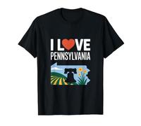 J'adore Les Liberty Bell Fields de Pennsylvanie T-Shirt Graphique avec Valeur