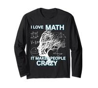 J'adore Les mathématiques, ça Rend Les Gens Fous de mathématiques Manche Longue