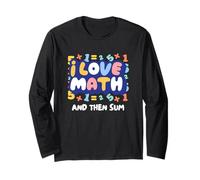 J'adore Les mathématiques et Puis la somme : Funny Teacher Pun Design Manche Longue