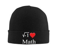 J'adore Les Maths Homme Femme Bonnet À Revers Mode Bonnet d'hiver Chaud Bonnets Tricoté pour Patinage Cyclisme Quotidien