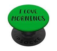 J'adore Les Matins Funny Idea White Lie Party PopSockets PopGrip Adhésif
