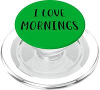 J'adore Les Matins Funny Idea White Lie Party PopSockets PopGrip pour MagSafe