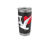 J'adore les mouettes Gobelet isotherme en acier inoxydable double paroi