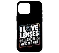 J'adore Les objectifs et la Photographie Rock and Roll, Les Amateurs de Musique Coque pour iPhone 16 Pro Max